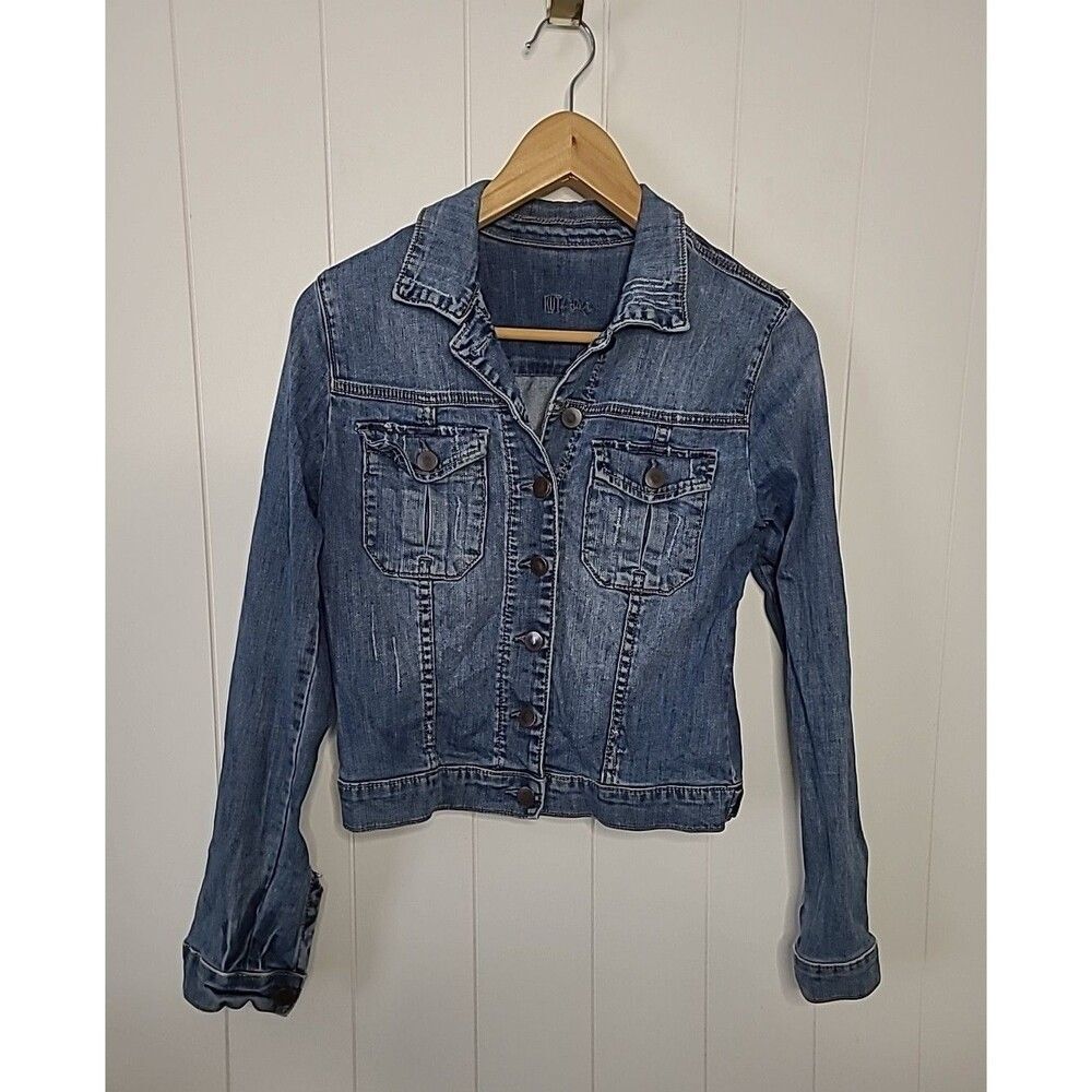 Kut From the Kloth Women’s Small Denim Trucker Jacket Blue Y2k Casual